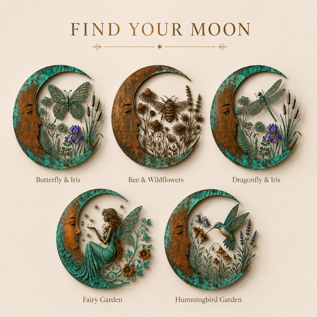 Dragonfly Moon Wall Decor