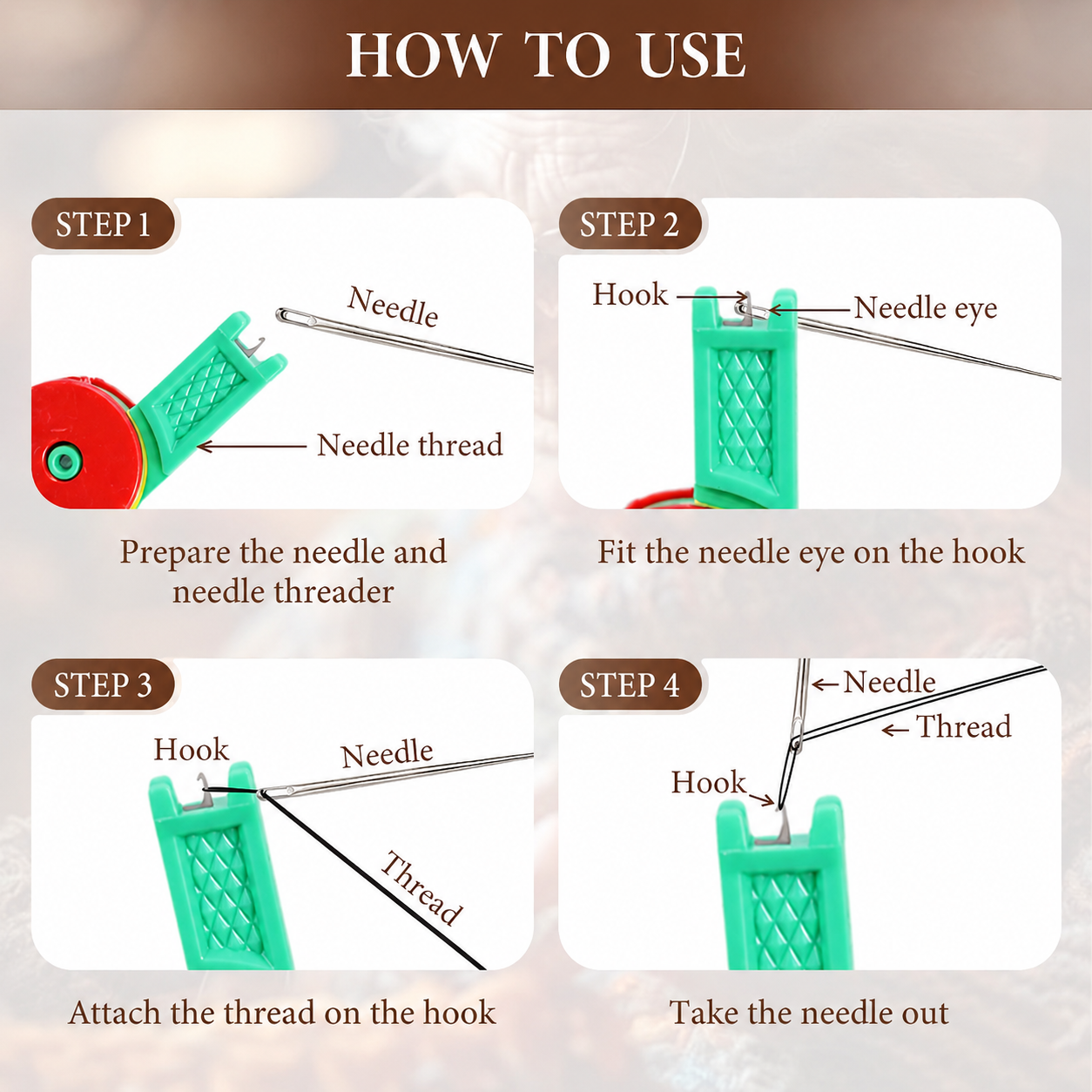 🧵 2-in-1 Automatic Needle Threader
