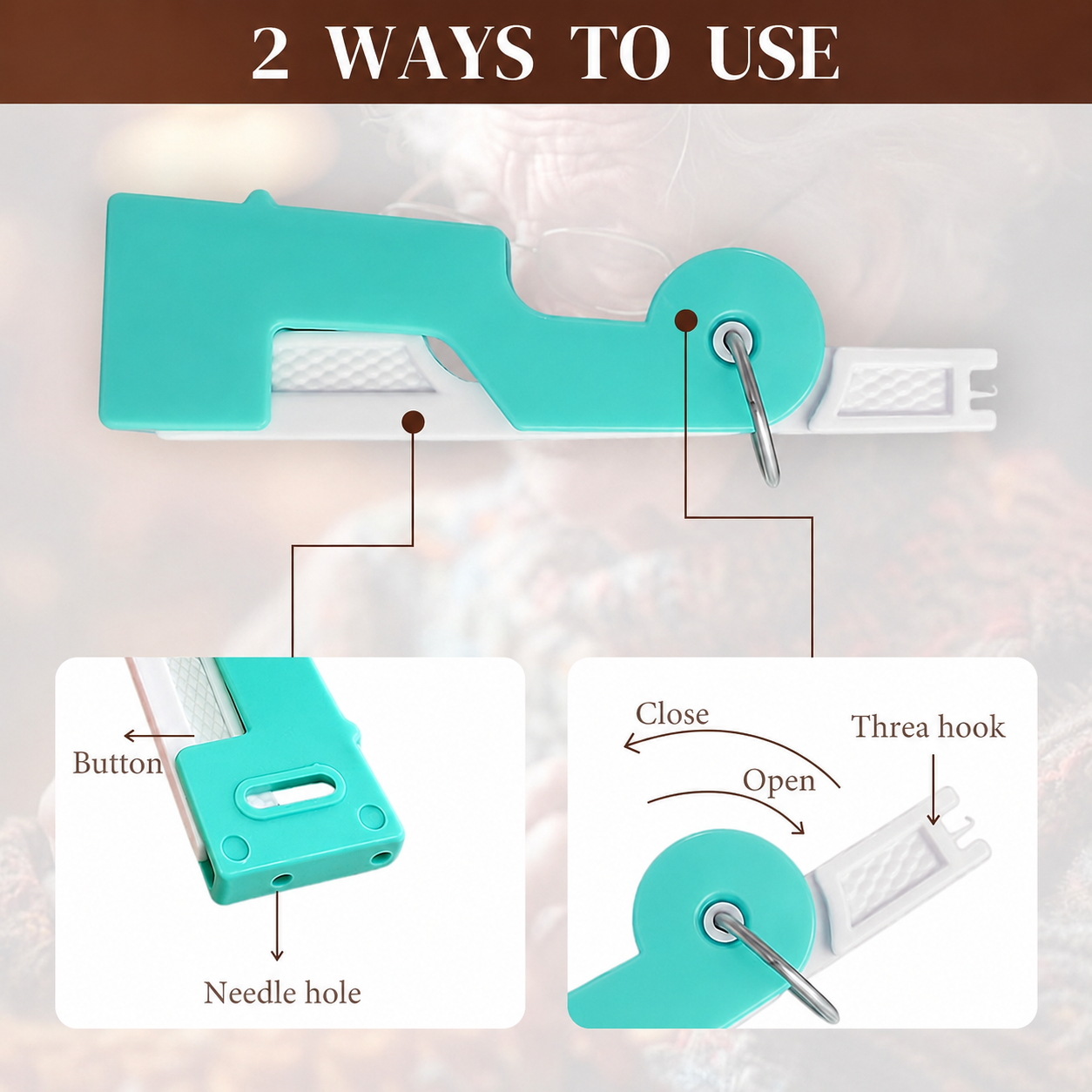 🧵 2-in-1 Automatic Needle Threader