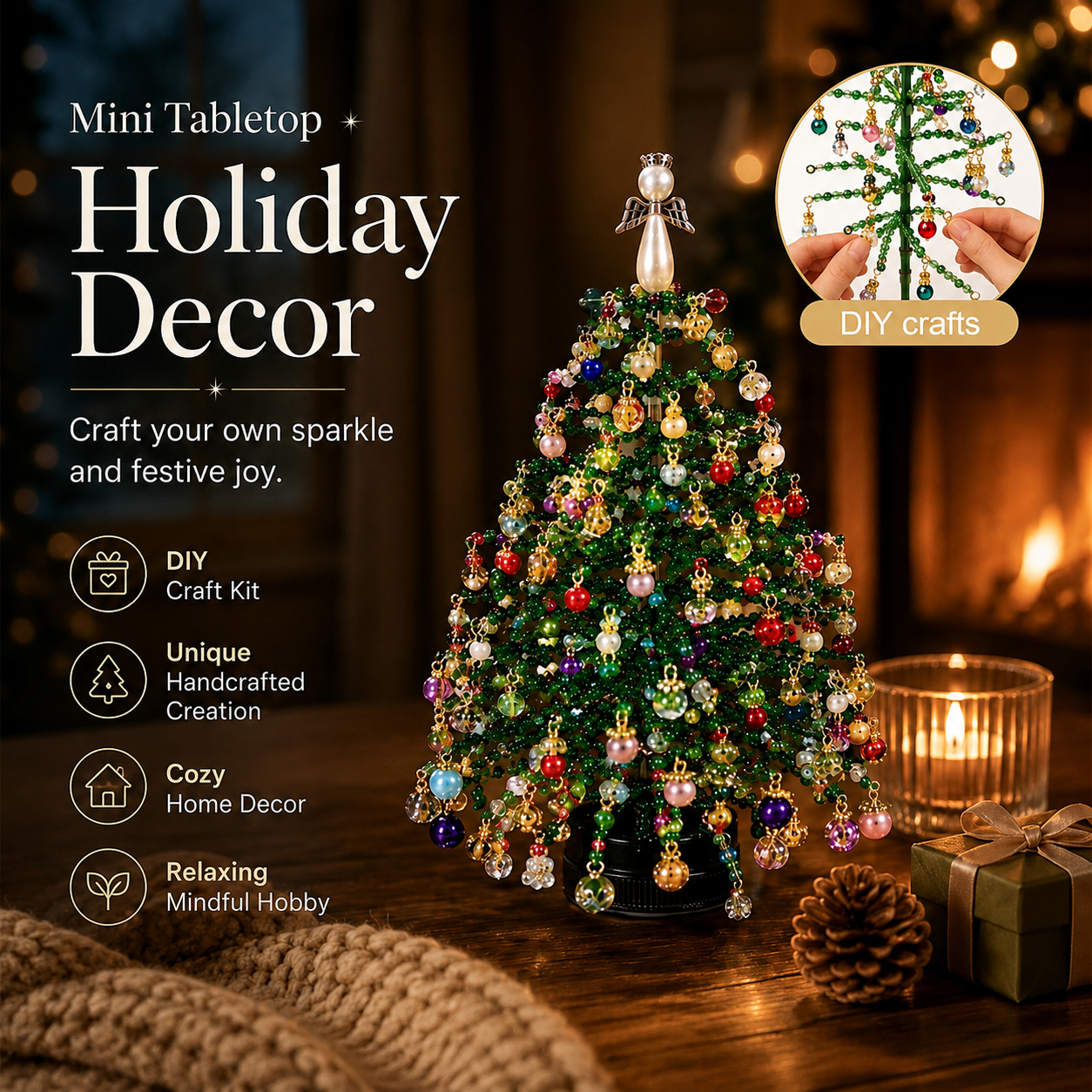 🎄✨ DIY Beaded Christmas Tree Kit