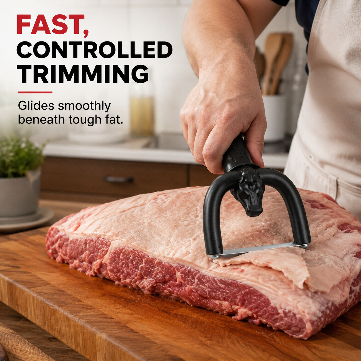 🥩 Handheld Fat Trimmer for Beef & Pork