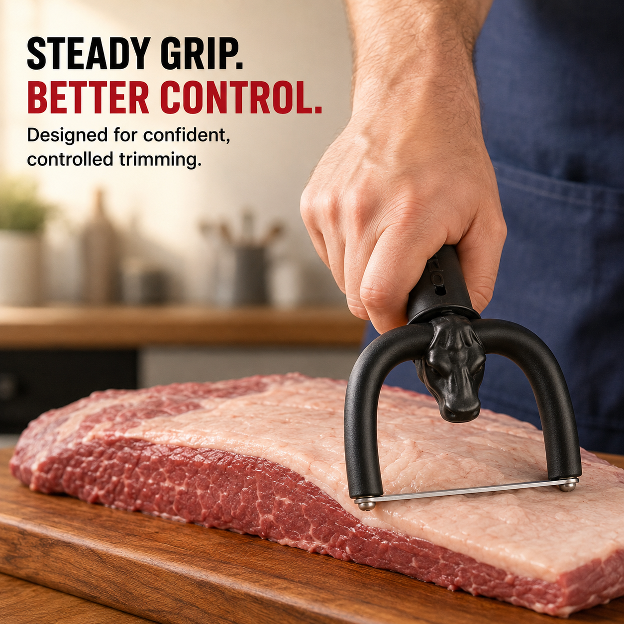 🥩 Handheld Fat Trimmer for Beef & Pork