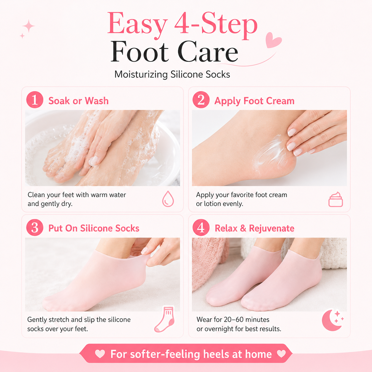 🔥Moisturizing Foot Mask Exfoliating Silicone Socks Beach Protective Socks