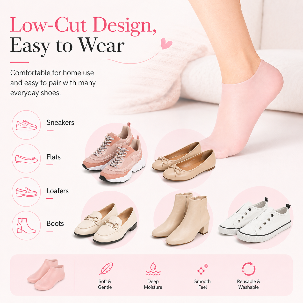 🔥Moisturizing Foot Mask Exfoliating Silicone Socks Beach Protective Socks