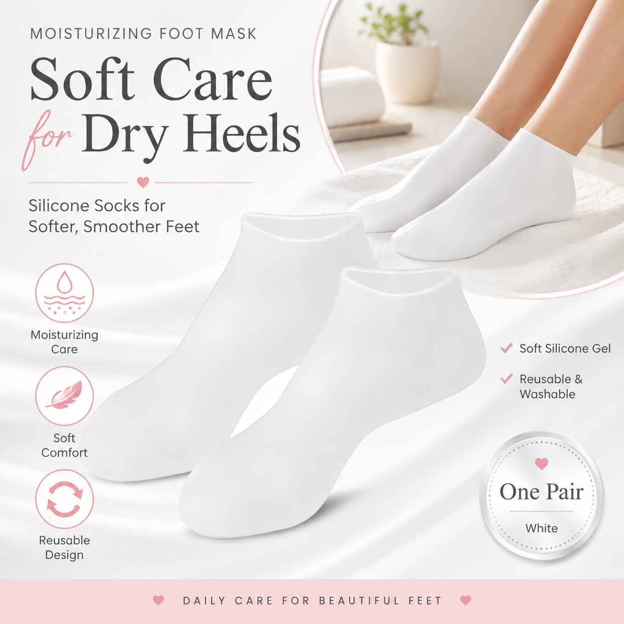 🔥Moisturizing Foot Mask Exfoliating Silicone Socks Beach Protective Socks