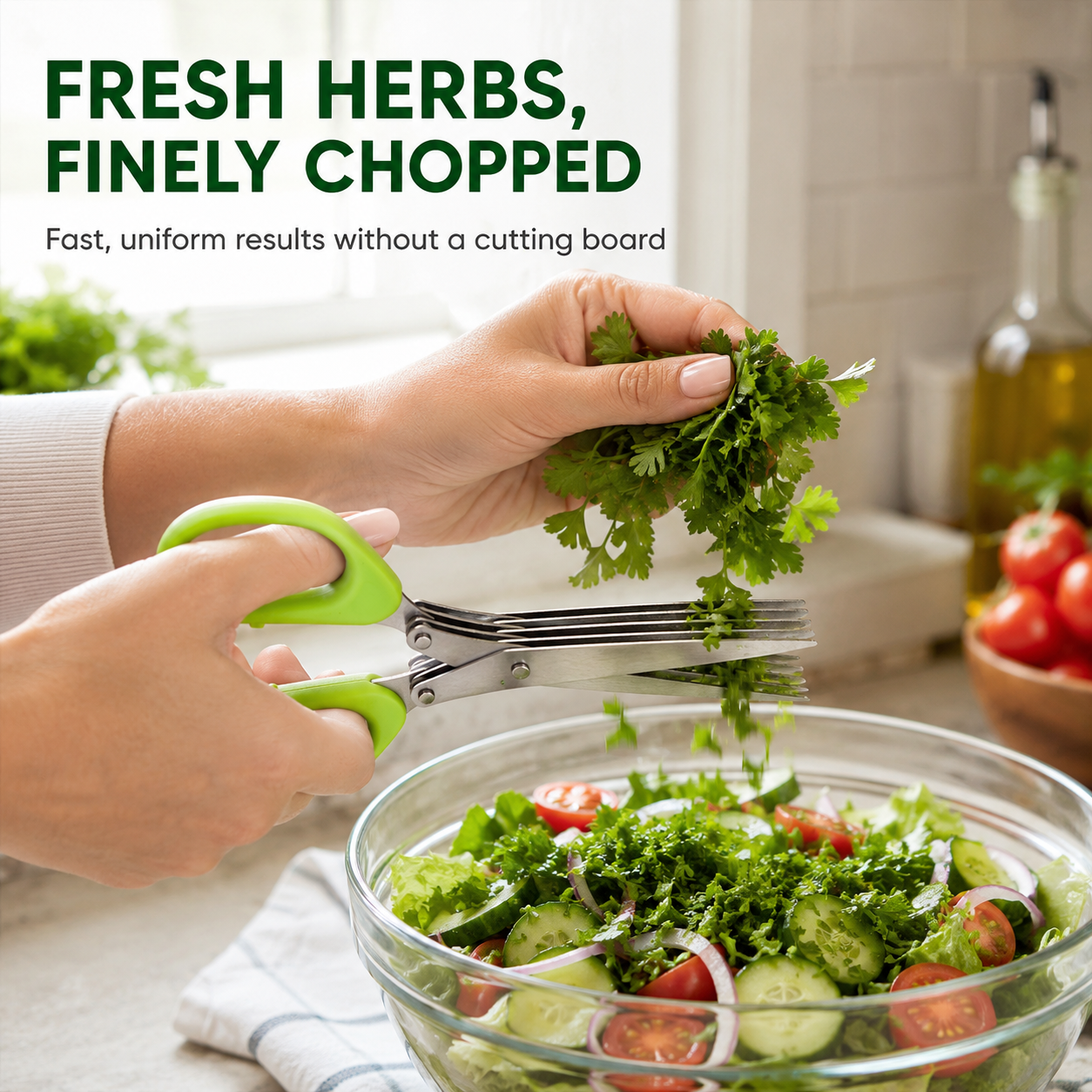 Stainless Steel 5 Blades Scallion Cutter Scissors✂️