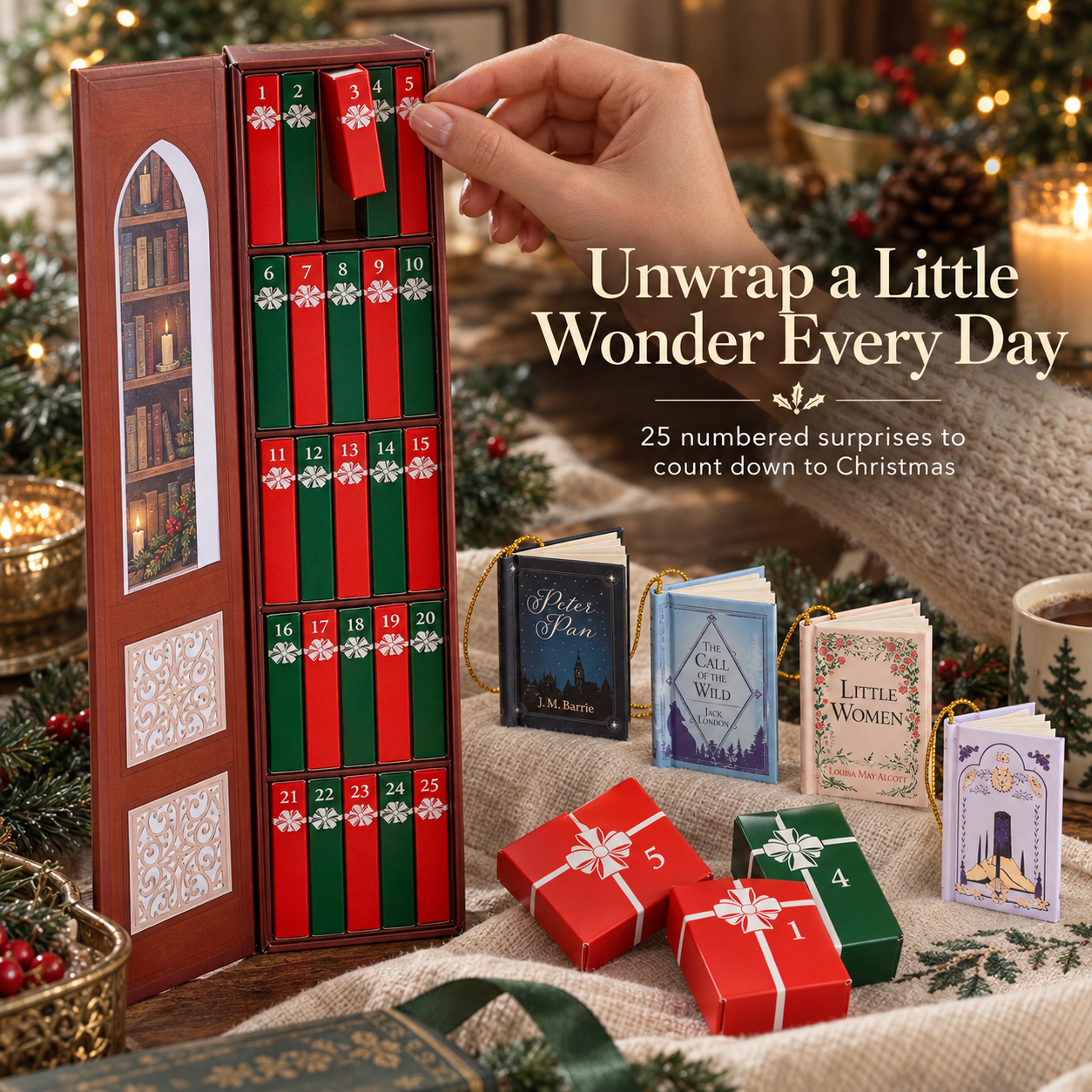 🎄Early Christmas Sale 60% OFF💥 Mini Book Ornament Advent🎁Free Shipping