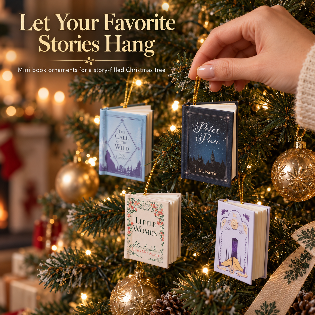 🎄Early Christmas Sale 60% OFF💥 Mini Book Ornament Advent🎁Free Shipping