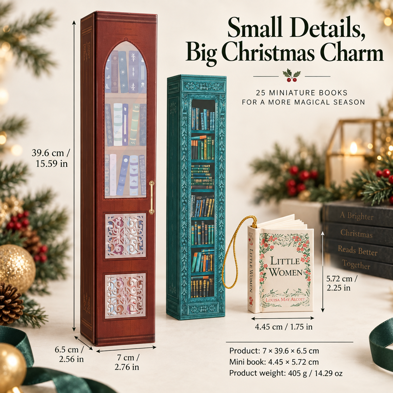 🎄Early Christmas Sale 60% OFF💥 Mini Book Ornament Advent🎁Free Shipping
