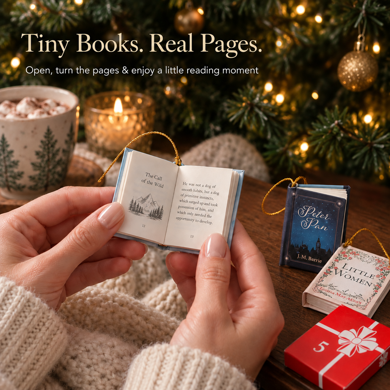 🎄Early Christmas Sale 60% OFF💥 Mini Book Ornament Advent🎁Free Shipping
