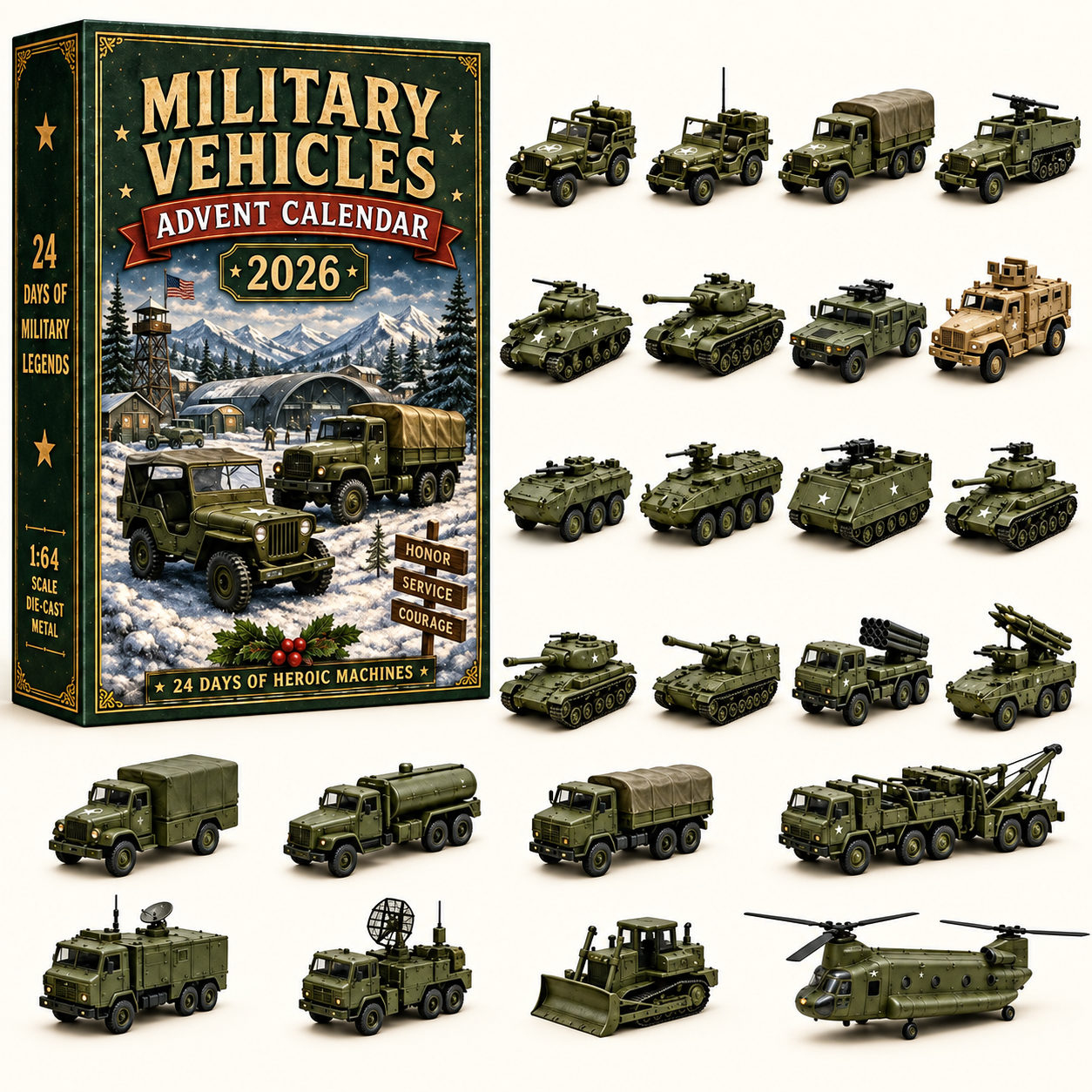 2026 Vehicle Advent Calendar – 24 Days of Collectible Cars 🚗🎄