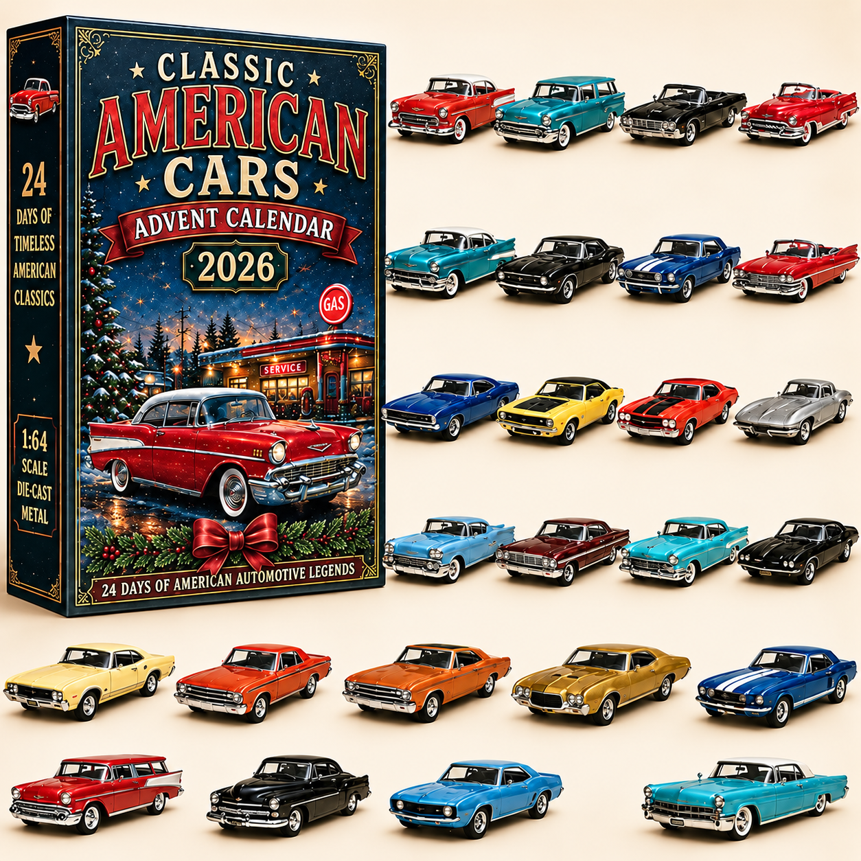 2026 Vehicle Advent Calendar – 24 Days of Collectible Cars 🚗🎄