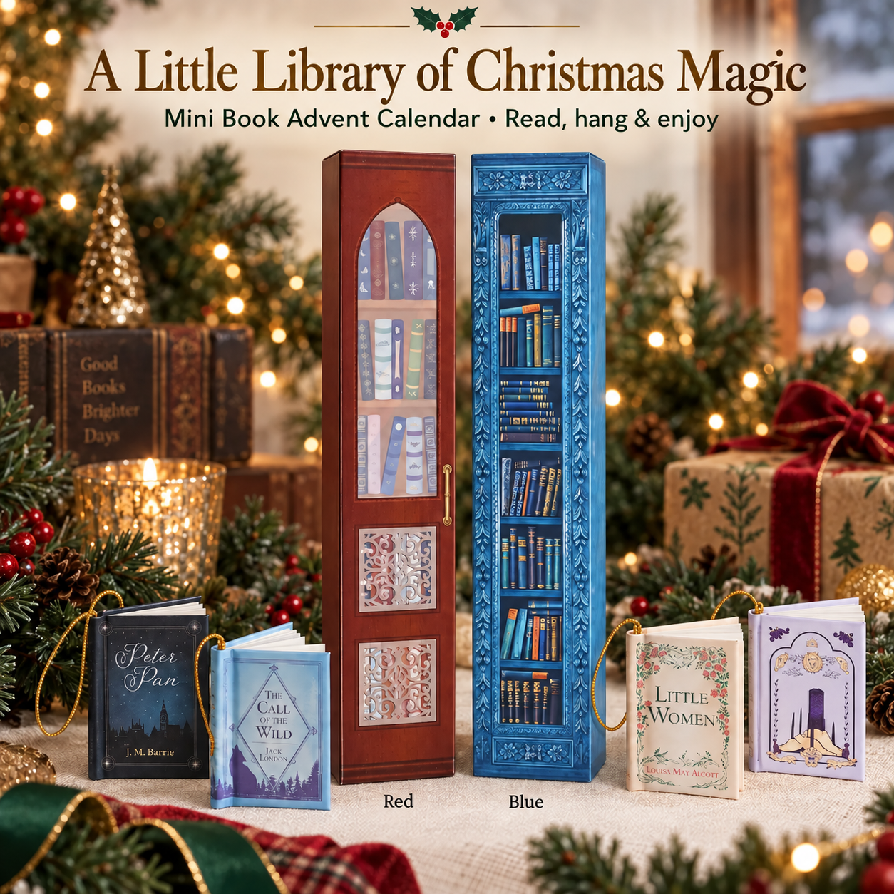 🎄Early Christmas Sale 60% OFF💥 Mini Book Ornament Advent🎁Free Shipping