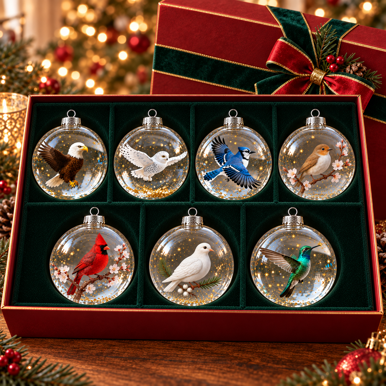 🐦Nature's Birds Crystal Glass Ornament Gift Set🎁Buy More Save More