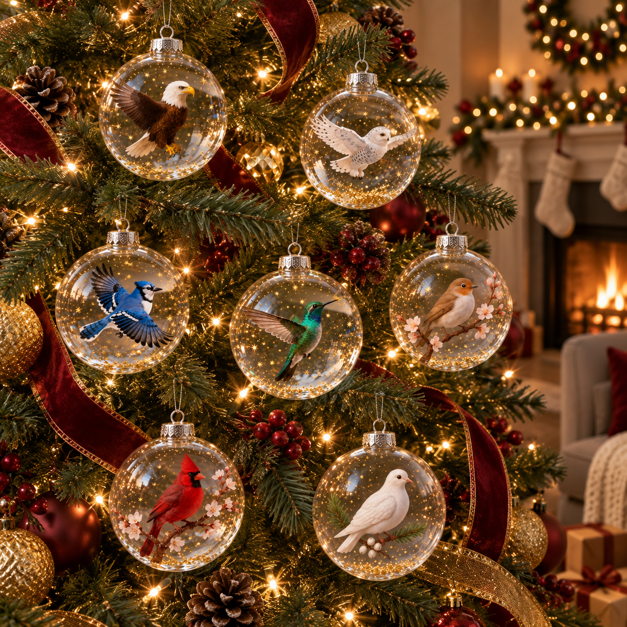 🐦Nature's Birds Crystal Glass Ornament Gift Set🎁Buy More Save More