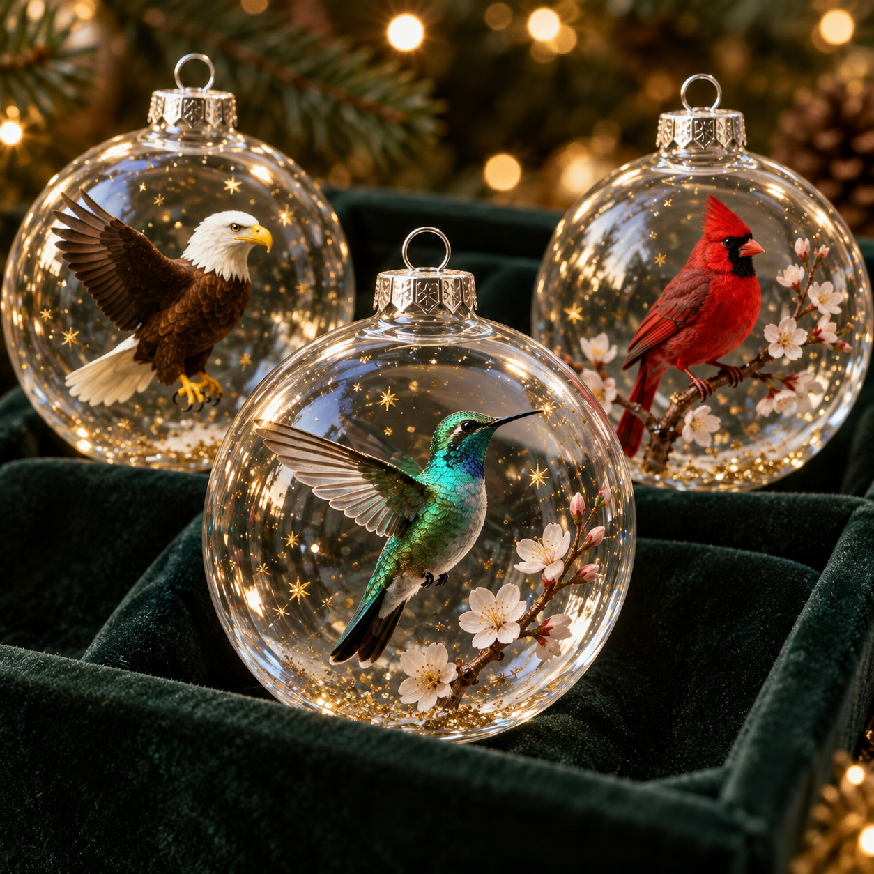 🐦Nature's Birds Crystal Glass Ornament Gift Set🎁Buy More Save More