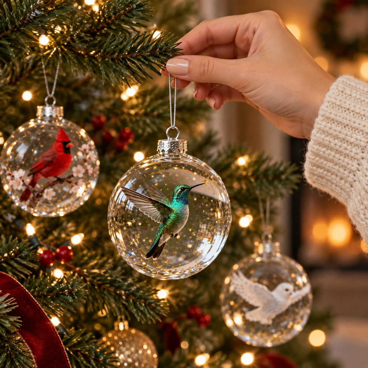 🐦Nature's Birds Crystal Glass Ornament Gift Set🎁Buy More Save More
