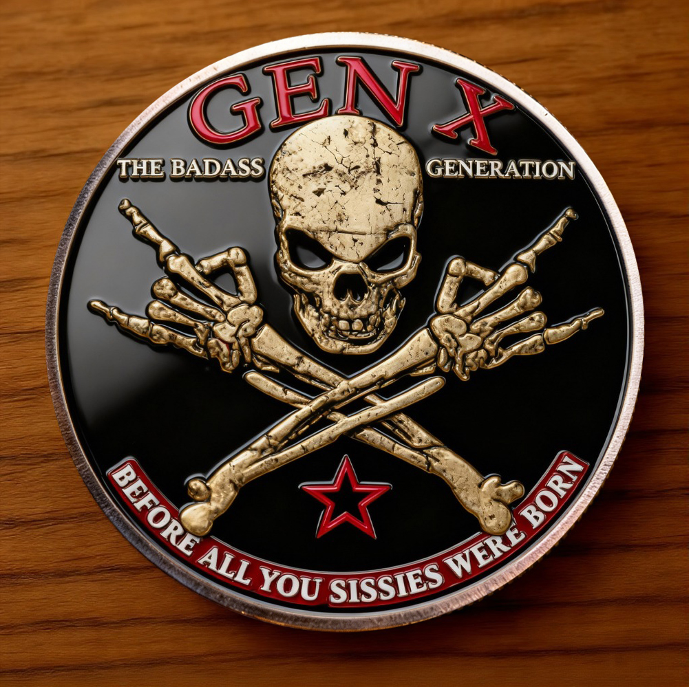 🎄Early Christmas 49% OFF❤️🪙GEN X Silver Coin – The Ultimate Tribute to the Badass Generation 💀🔥