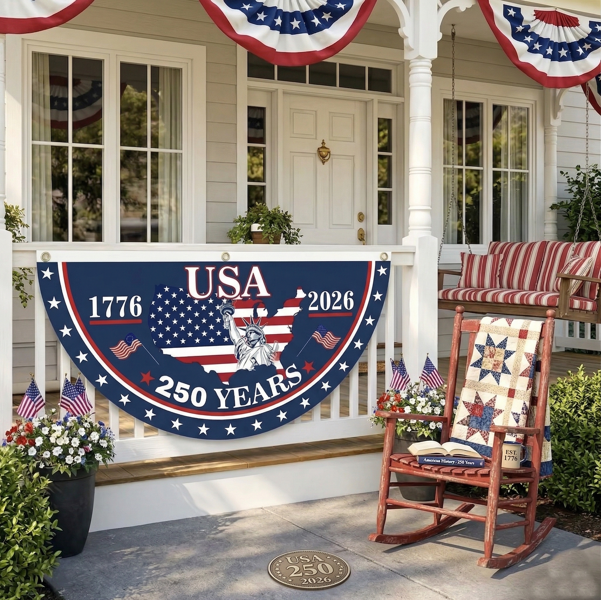🎉4th July Flash 60% OFF ⭐ USA 250 YEARS COMMEMORATIVE BUNTING