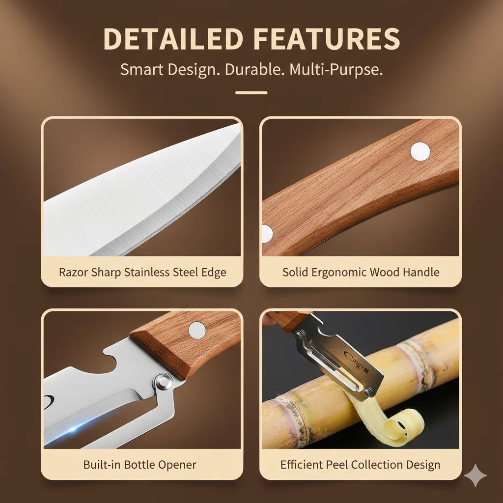 🔥Buy 1 Get 1 Free (2 PCS)🔪 All-in-One Stainless Steel Peeler 🔥 Razor-Sharp Blade with Bottle Opener​ 🍎 50K+ SOLD!​ 🏆
