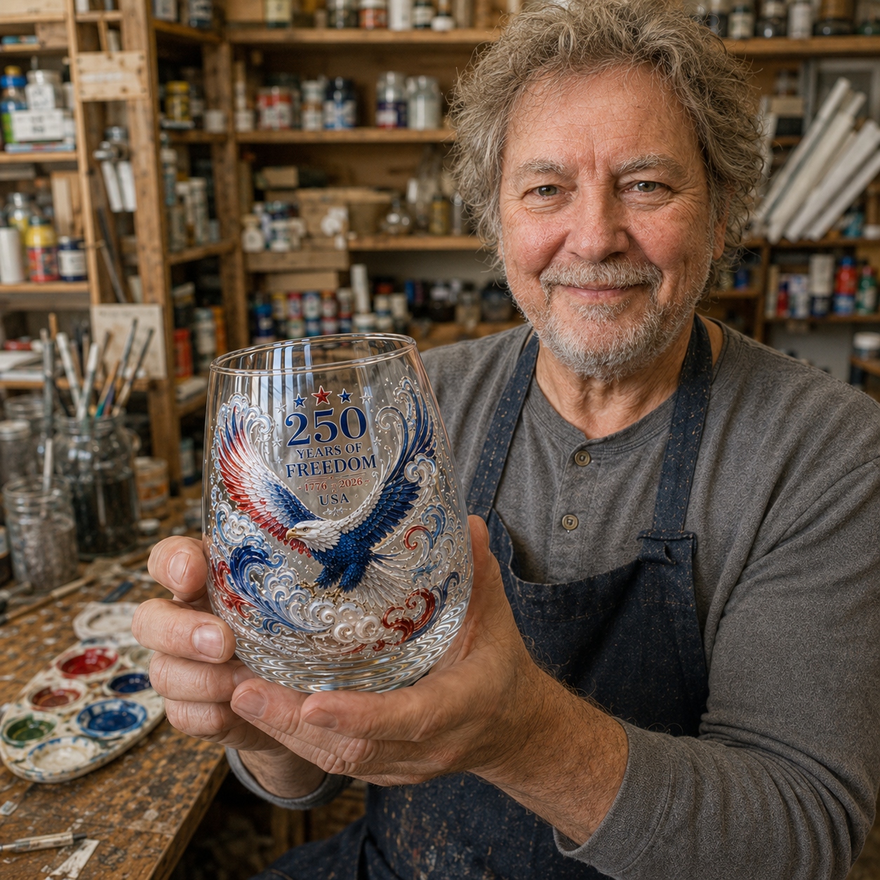 🇺🇸 Limited Edition 2026 USA 250 Years of Freedom Eagle Glass