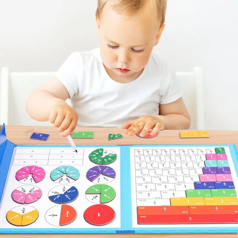 🔥Last Day Clearance Sale - 50% OFF🎄Montessori Magnetic Book Fraction Puzzle-Buy 2 Get Free Shipping