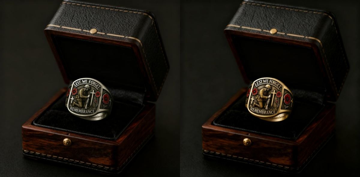 🔥Last Day 60% OFF🌹 2026 Remembrance Soldier Ring💍Lest We Forget — Honoring the Fallen
