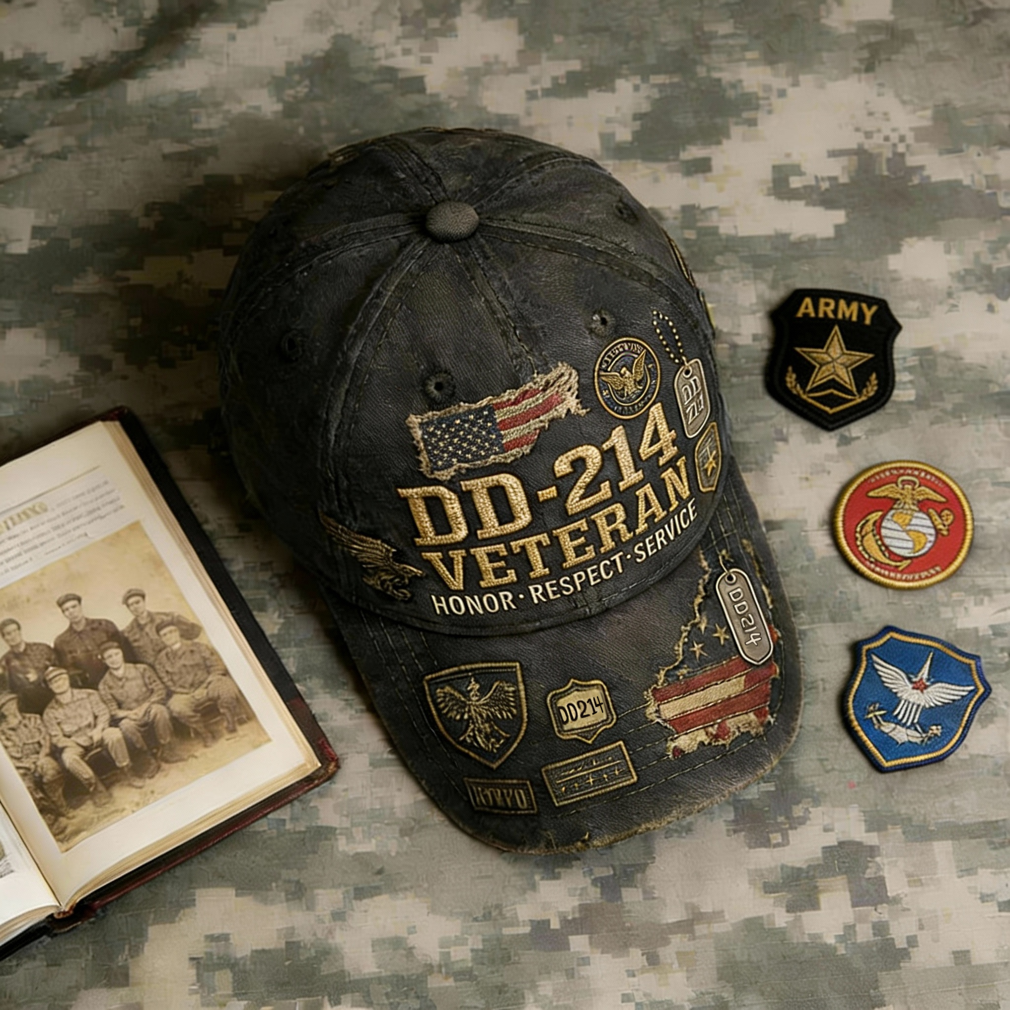 🎉New Year Flash Sale 60% OFF✨Veteran Printed Casual Hat🎁Buy 2 Free Shipping