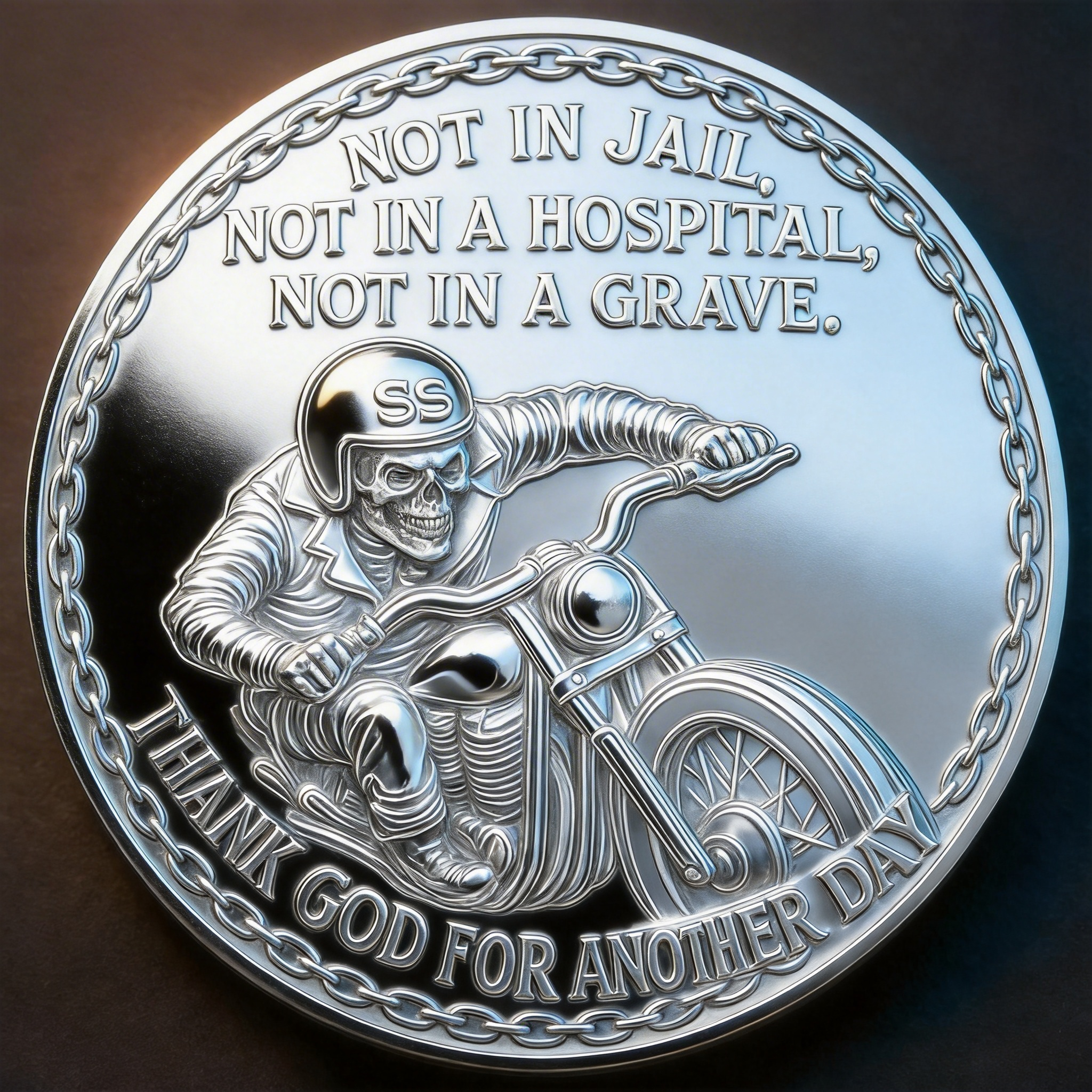 🏆Flash Sale 60% OFF - 🏍️ “Too Stubborn to Die” Biker Commemorative Coin