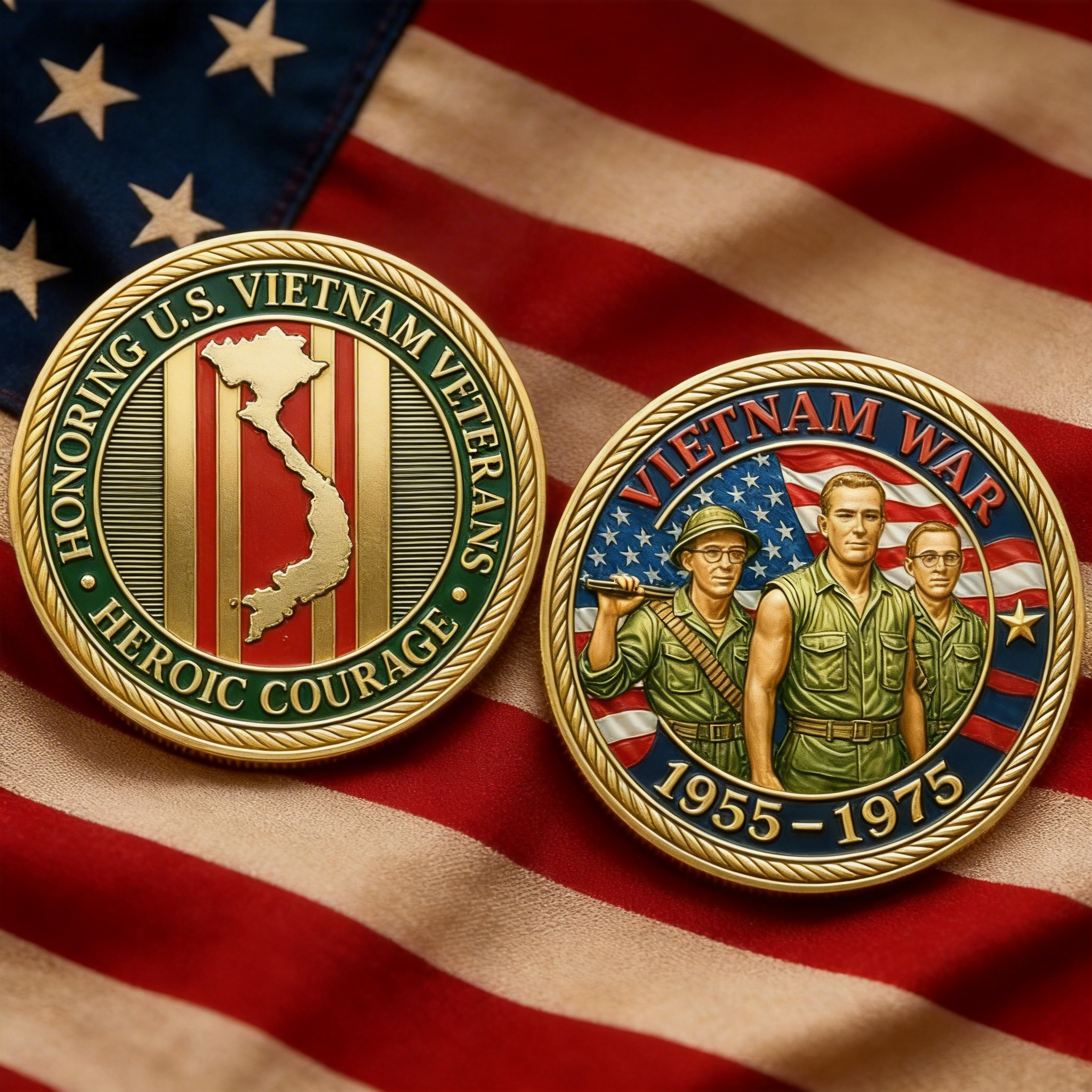 🏆Veteran Vietnam Memory - The U.S. Vietnam Veteran Challenge Coin