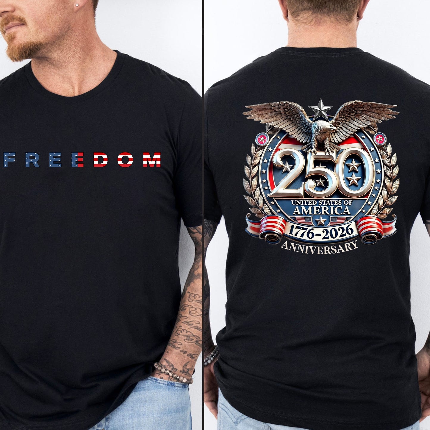 🔥2026 Hot Sale 60% OFF🌹🇺🇸 Freedom 250th Anniversary Patriotic T-Shirt (1776–2026)