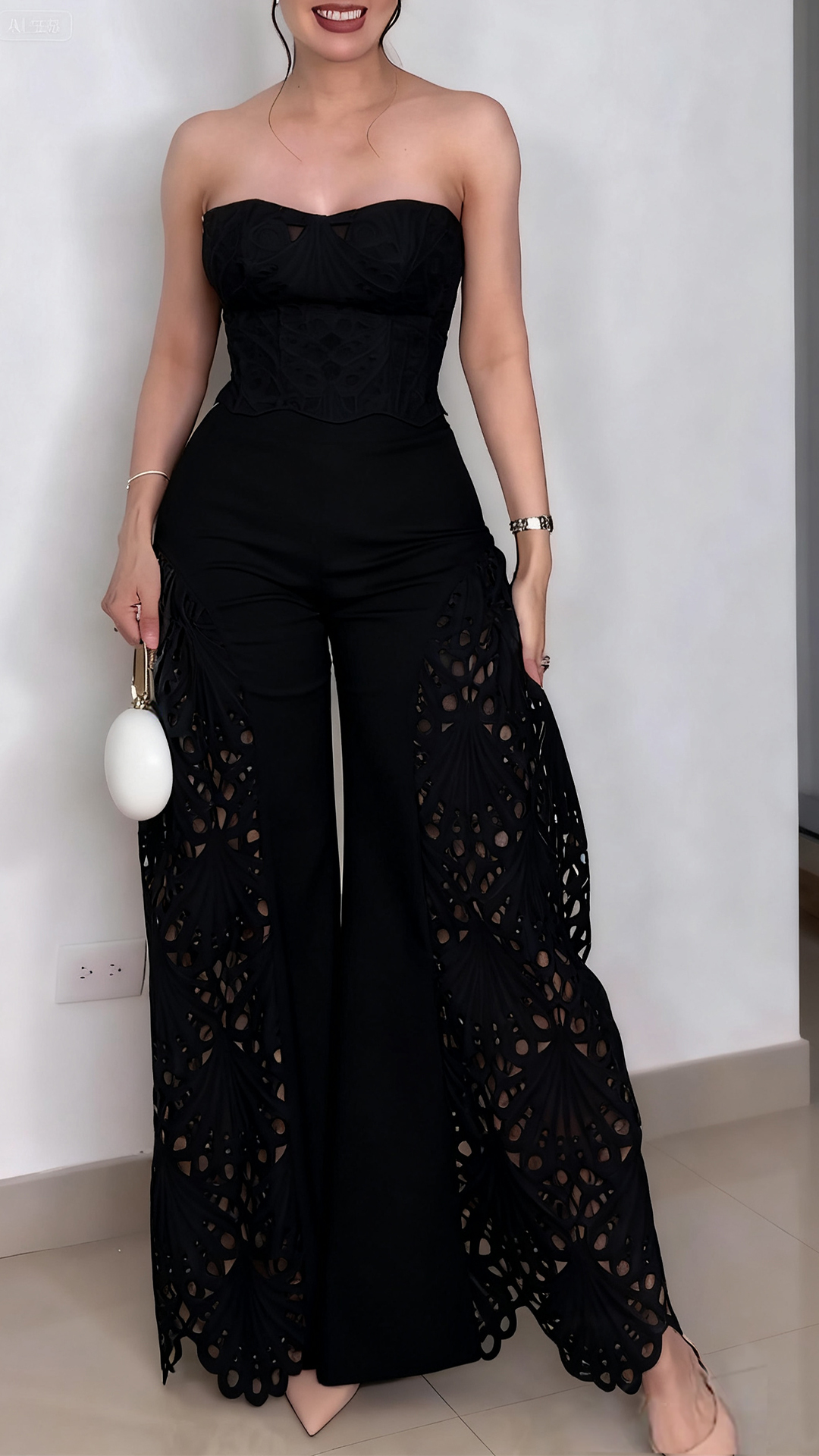 Fashionable Lace Tube Top & Trousers Suit✨👗 （BUY 2 Get Off&Free Shipping）