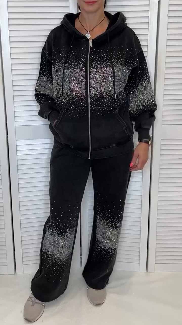 Latest autumn starry sky sweatshirt suit