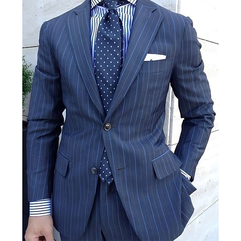 Men's Casual Windowpane Suit, Red & White Checkered Pattern Blazer, British Gentleman Grid Print Jacket, Lightweight Business Style