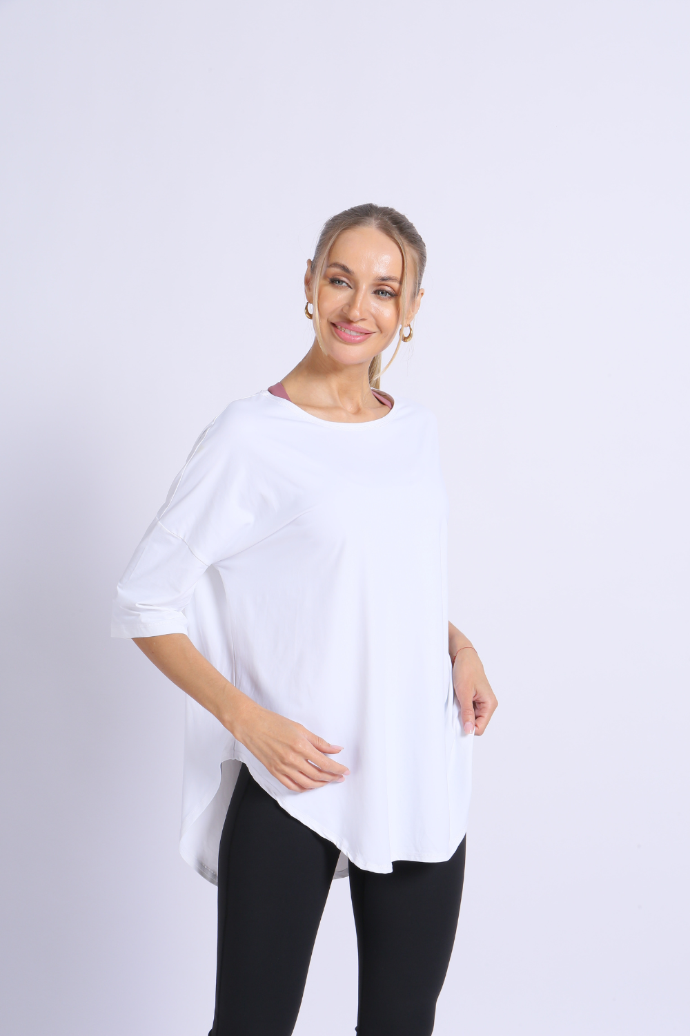 NUCBN® Yoga clothes split long sleeve sun protection sportswear UV protection running fitness loose T-shirt