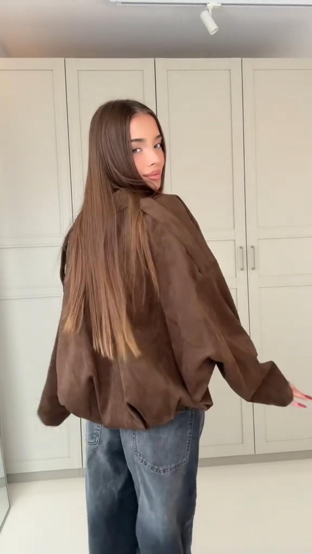 🤎 Chic Brown Suede Jacket — Effortless Street Style Essential