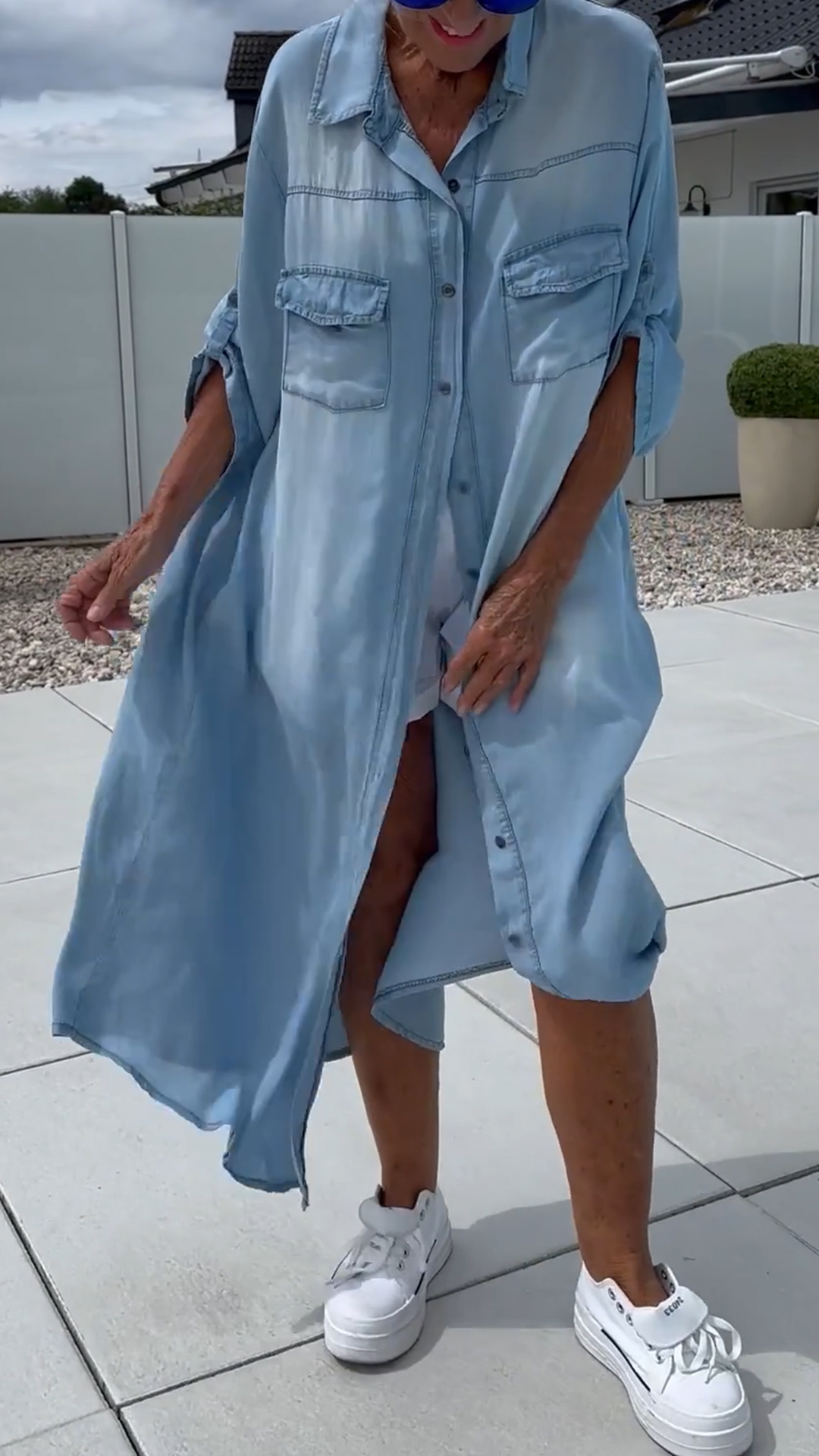 Women's Lapel Comfortable Thin Denim Casual Dress