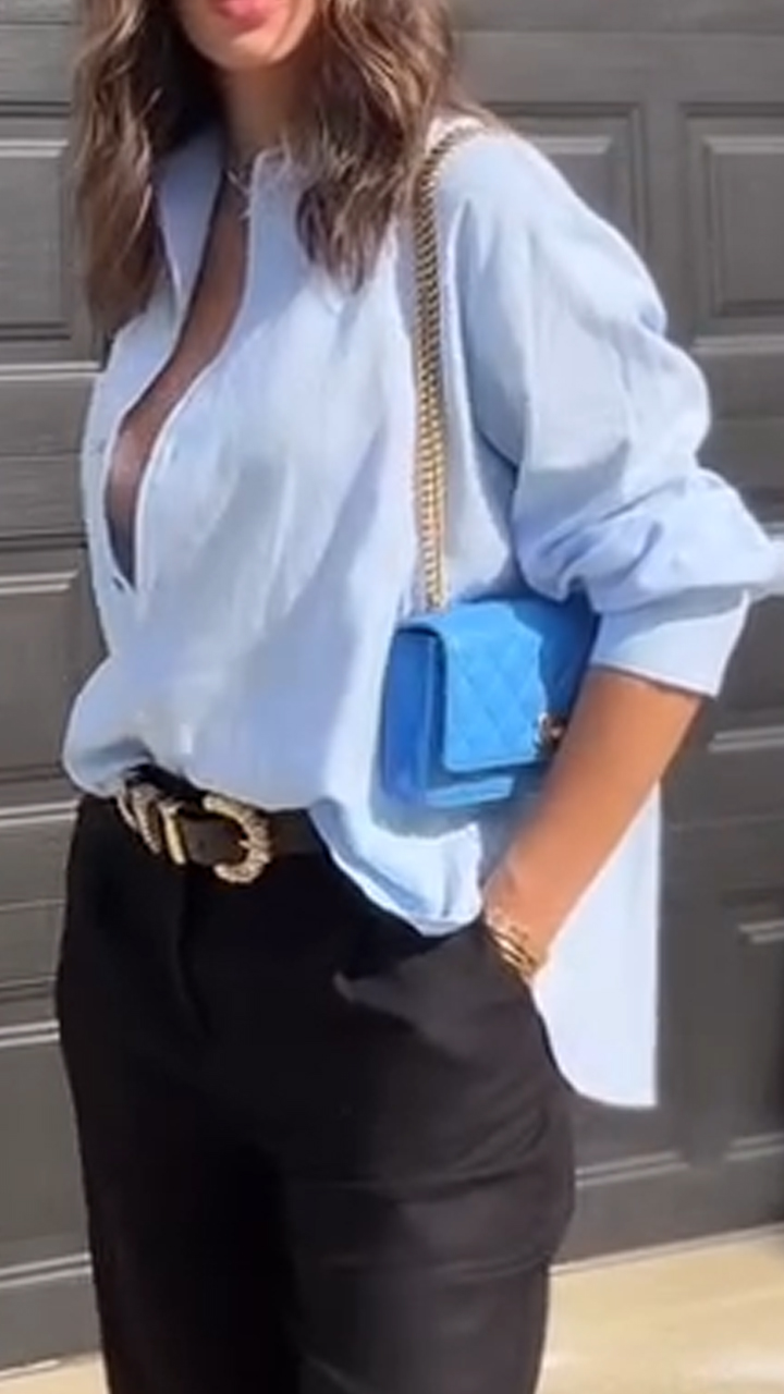 Ladies' Collar Solid Color Casual Commuting Shirt