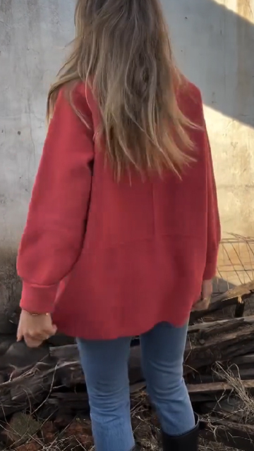 Ladies Lapel Breasted Casual Jacket