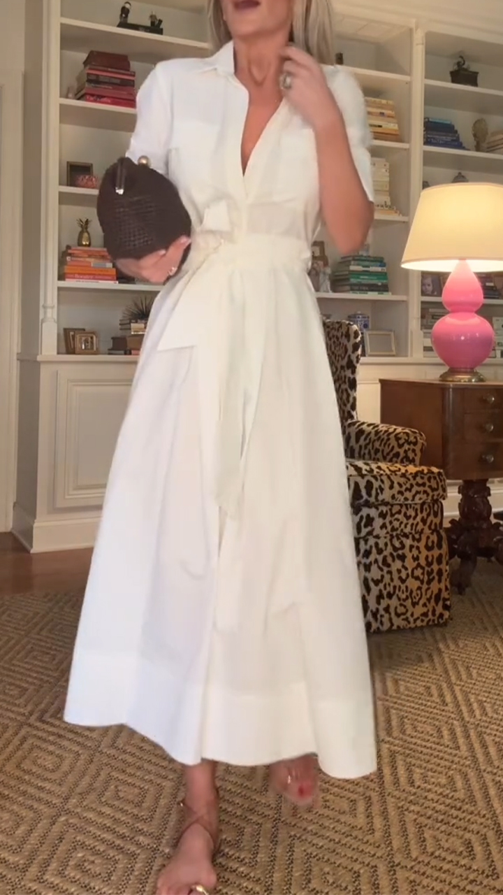 Ladies Collar Solid Color Elegant Temperament Dress