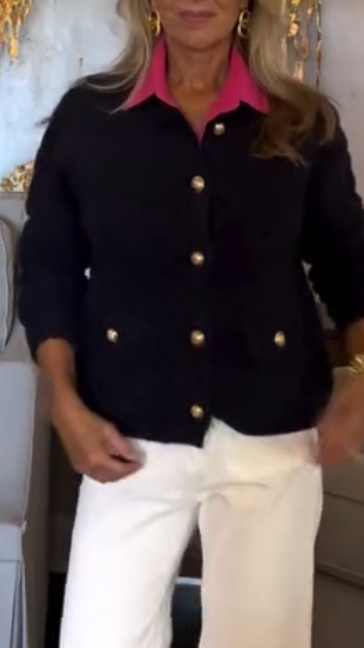 Women Collar Vest+ Knitted Sweater Cardigan Casual Set