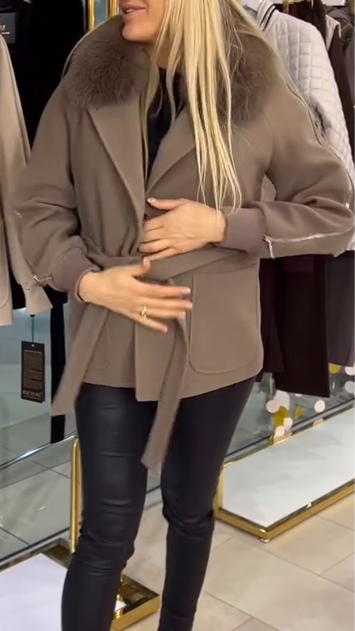 Women Hairy Leader Zipper Temperament Casual Coat