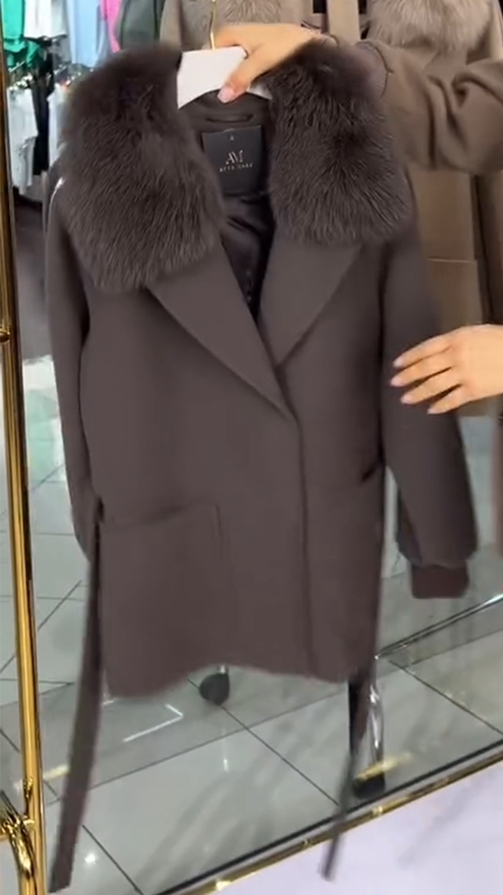 Women Hairy Leader Zipper Temperament Casual Coat