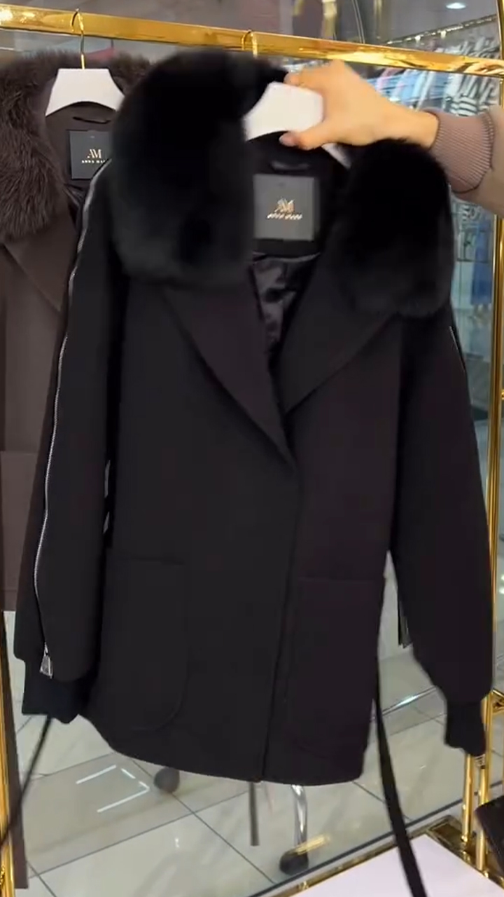 Women Hairy Leader Zipper Temperament Casual Coat