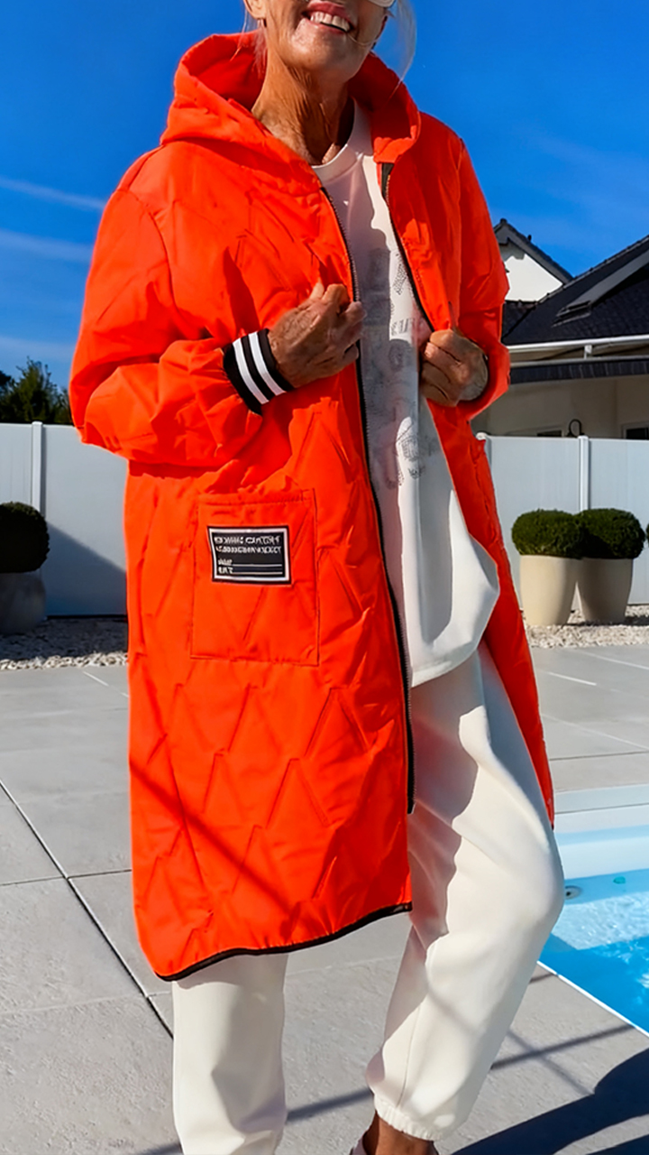 Womens Hooded Casual Coat