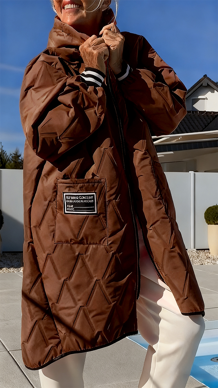 Womens Hooded Casual Coat