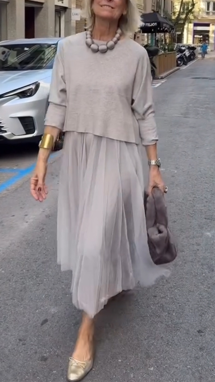 Women Inner Dress + Top Casual Suit