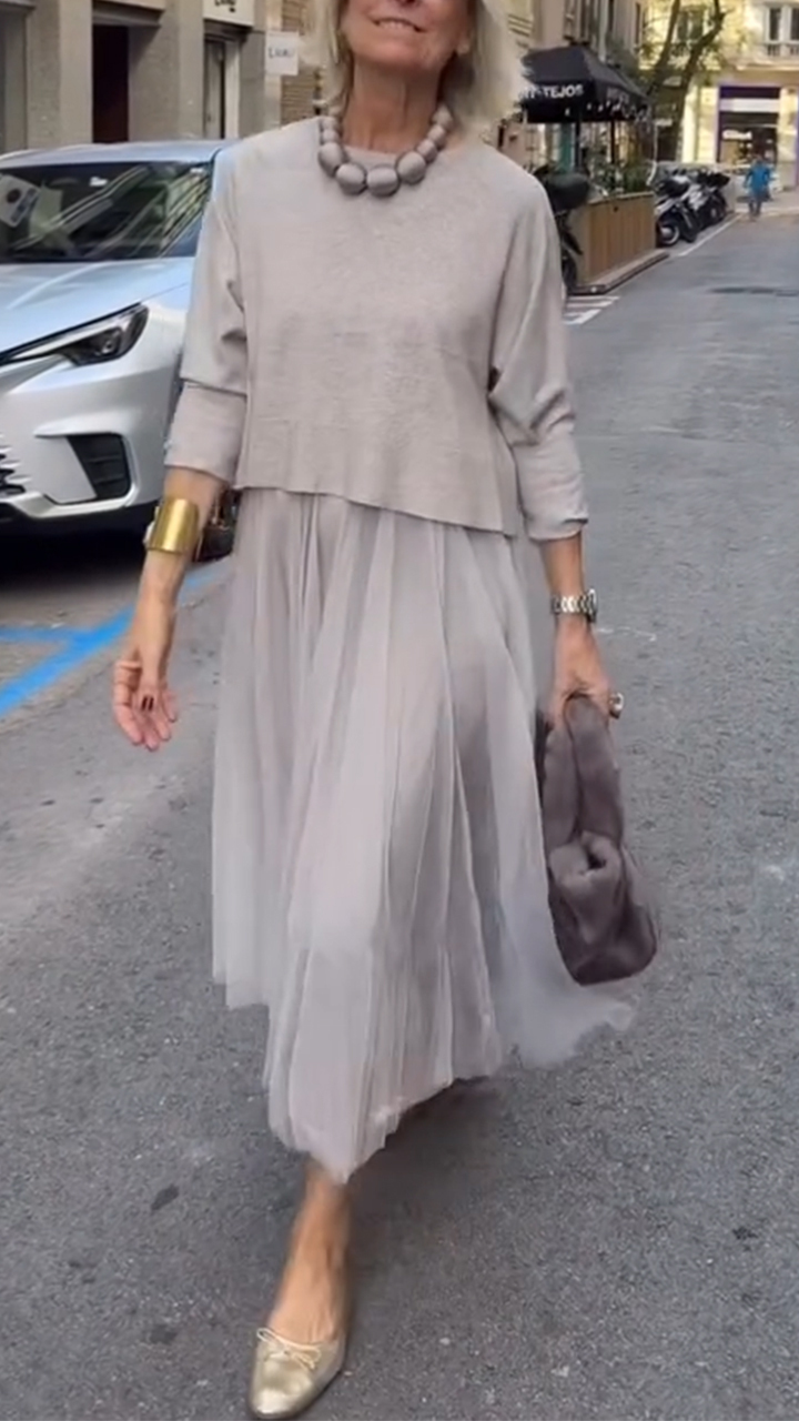 Women Inner Dress + Top Casual Suit