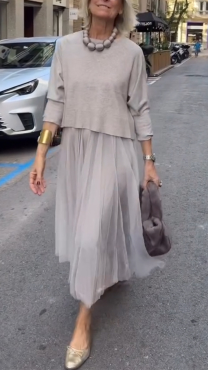 Women Inner Dress + Top Casual Suit