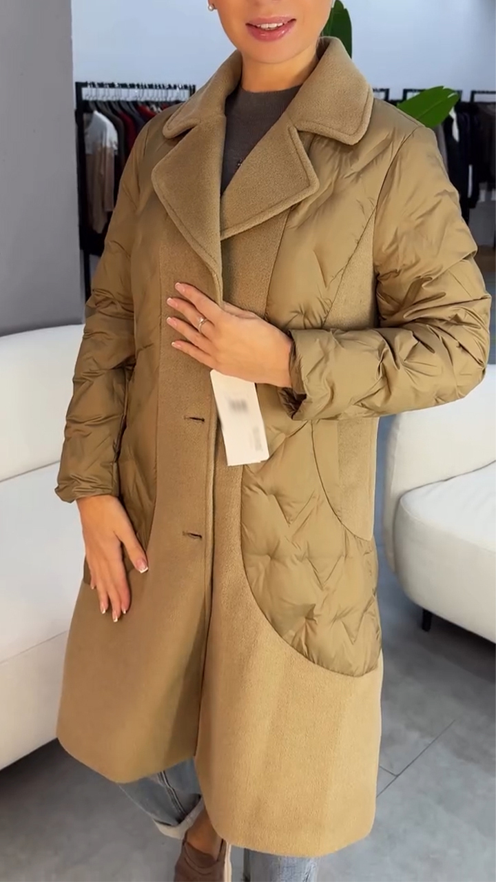 Women Lapel Stitching Solid Color Casual Cotton Jacket